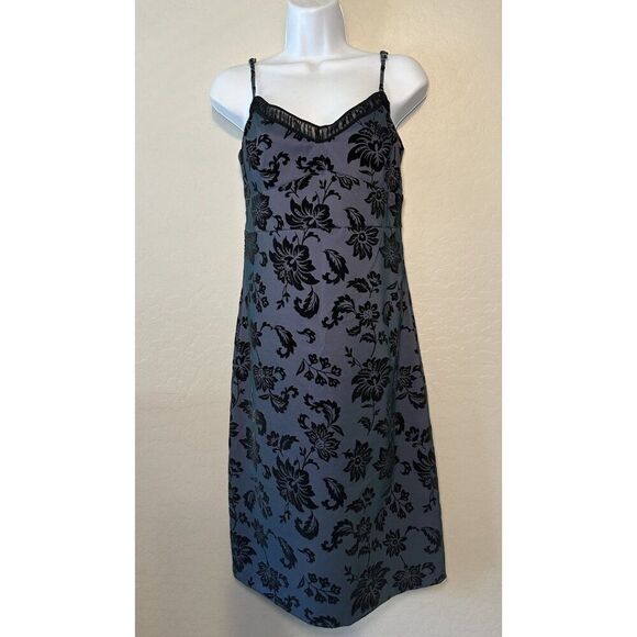 Johnathan Martin Dresses & Skirts - Y2K Babydoll Fairy Whimsigoth Midi Dress Size 9 Purple‎ Burnt Velvet 2000’s